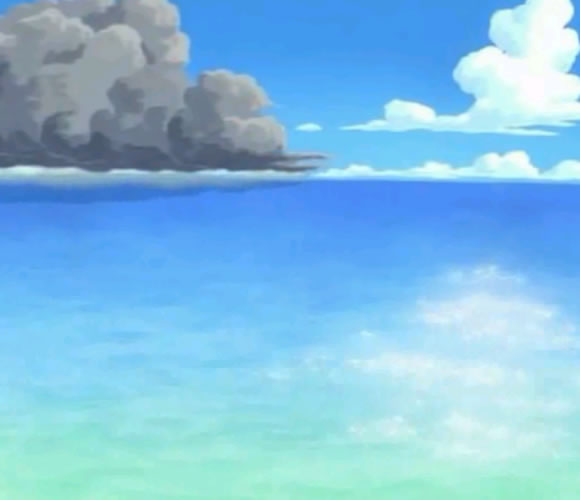 Black Cloud White Cloud Blue Sea