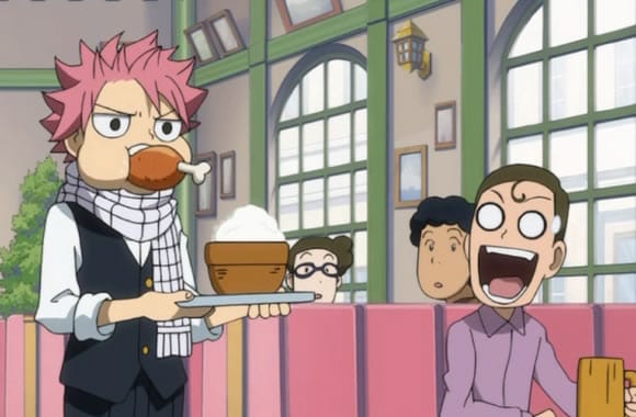 Natsu Serving.. Err... Eating